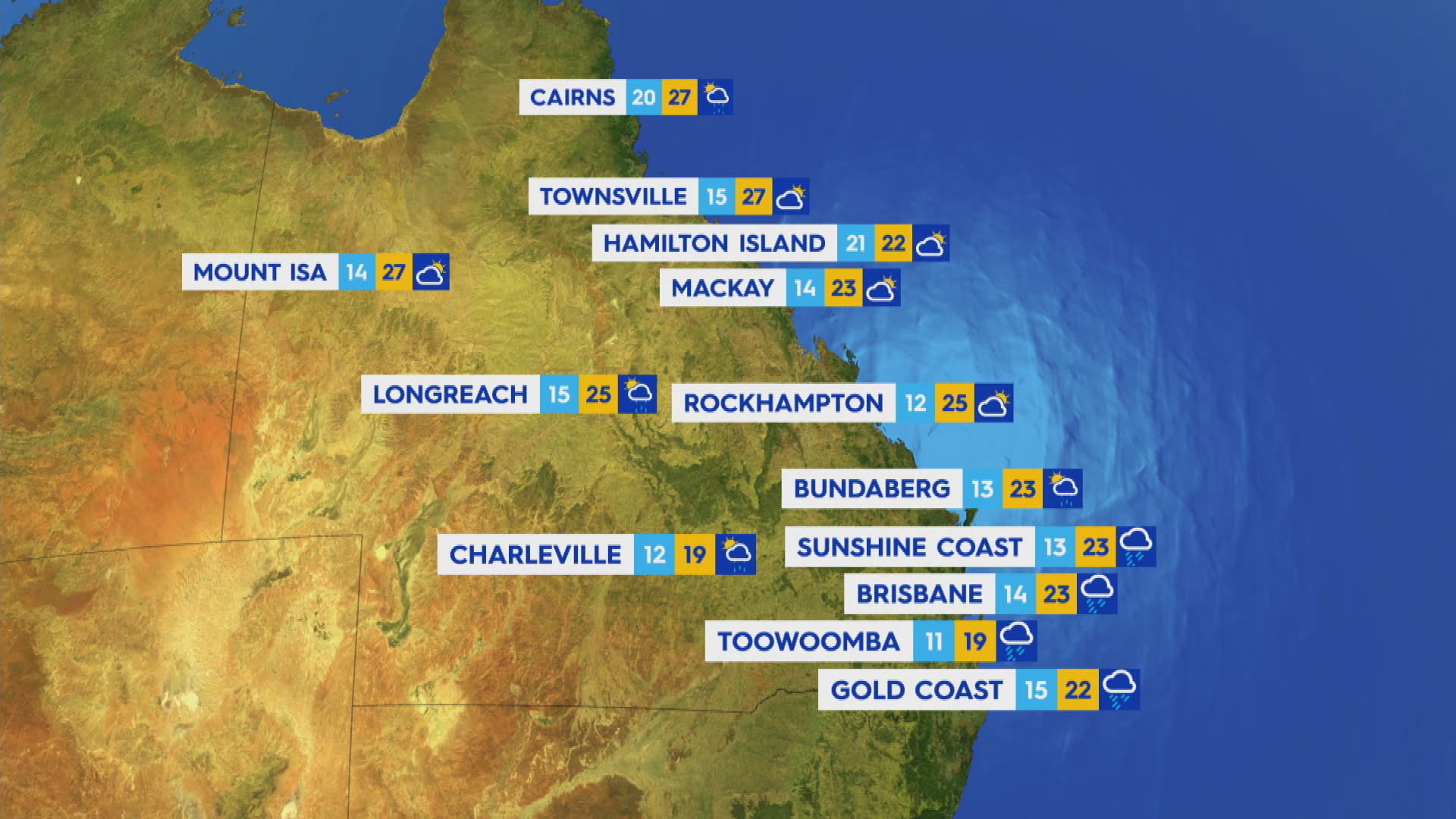 National weather forecast for Tuesday July 9